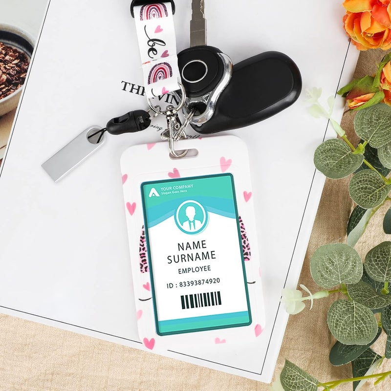 Hinsly Be Kind ID Badge Holder with Lanyard, Retractable Badge Holders Reels with Lanyards Adjustable, for Women Kids Teacher Nurses Doctor Student - Image 5
